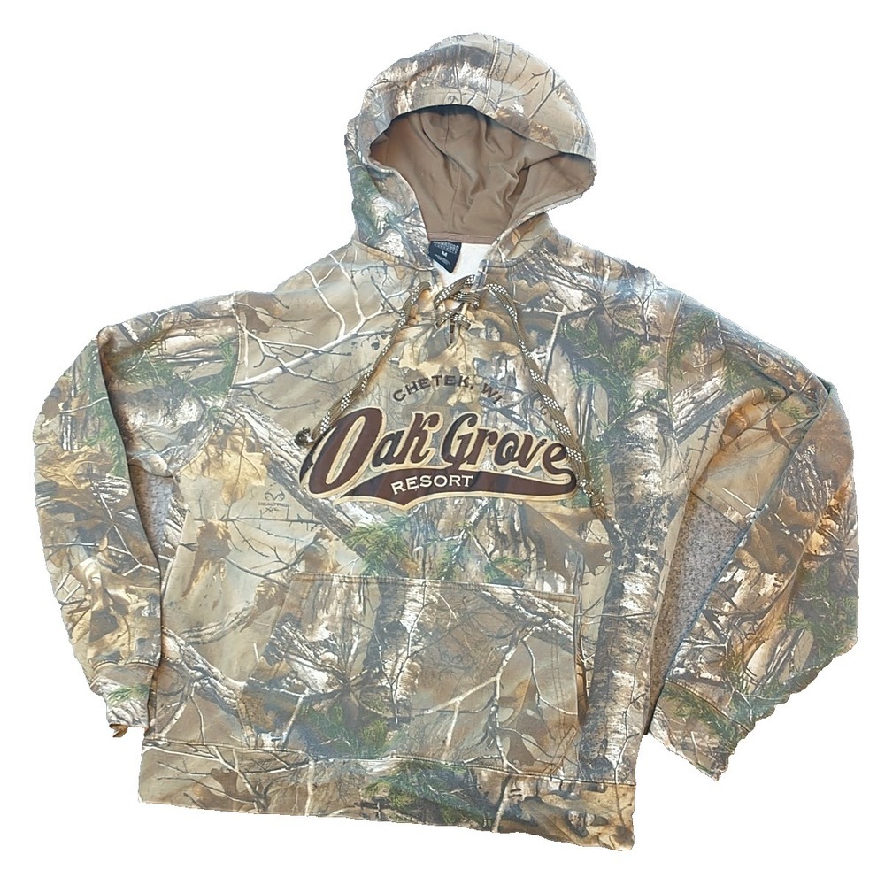 Signature Concepts Camo Sweatshirt Hoodie Women's Medium Oak Grove Resort
